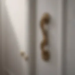 Stylish bathroom door hook in a modern setting