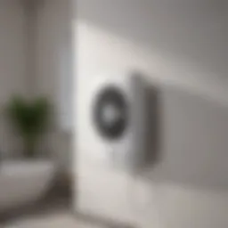 Sleek design of a Bluetooth bathroom fan heater