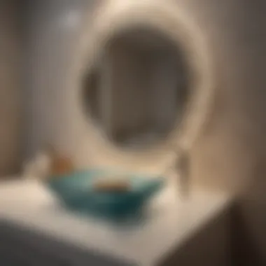 Modern glass soap dish integrated into a luxury bathroom design