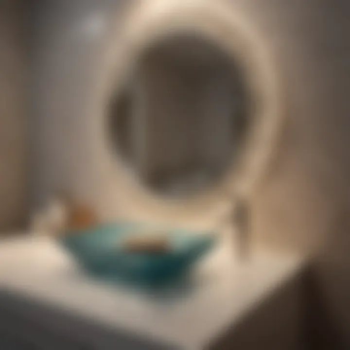 Modern glass soap dish integrated into a luxury bathroom design