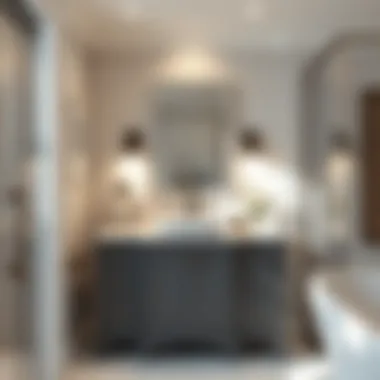 Stylish compact bathroom vanity optimized for small spaces in modular homes