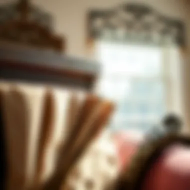 Variety of Materials for Window Valances Close-up of various materials used for valances including wood, fabric, and metal.