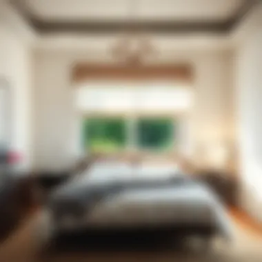 Modern Minimalist Valance in a Contemporary Bedroom A modern bedroom showcasing a minimalist valance design that complements contemporary decor.