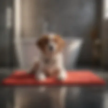 Stylish Dog Bath Mat for Modern Decor Stylish dog bath mat complements modern decor