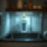 Sleek water filtration system installed under the kitchen sink