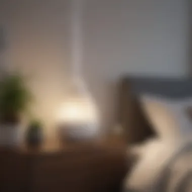 Stylish Humidifier Enhancing Bedroom Aesthetics Elegant top fill humidifier in a modern bedroom setting