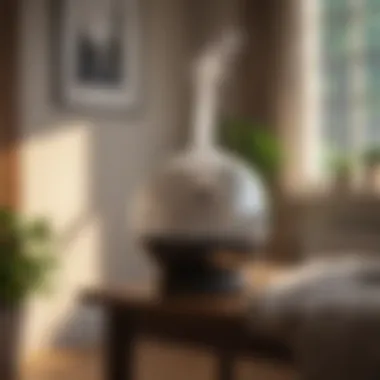 Creating a Relaxing Atmosphere with Humidifiers Cozy bedroom with ambient lighting and a top fill humidifier creating a relaxing atmosphere