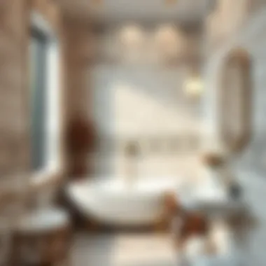 Elegant arrangement of border wall tiles showcasing contemporary design