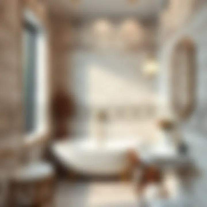 Elegant arrangement of border wall tiles showcasing contemporary design