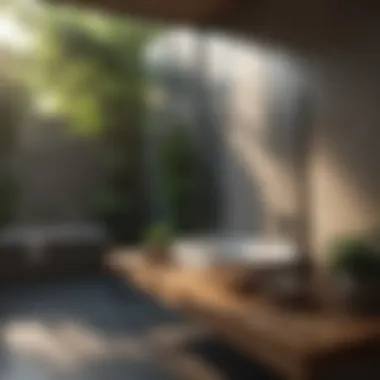 A Seamless Blend of Luxury and Nature Luxurious outdoor bathroom with natural elements
