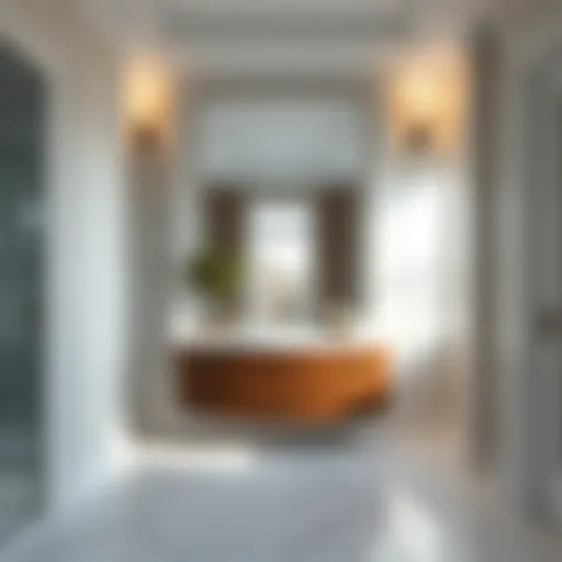 Elegant built-in bath vanity with modern design elements
