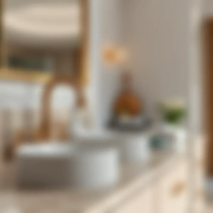 Close-up of high-quality materials used in bath vanity construction