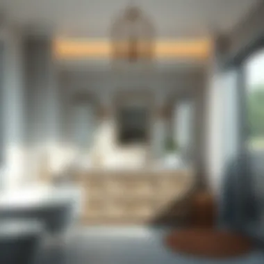 Stylish bathroom showcasing a well-designed bath vanity