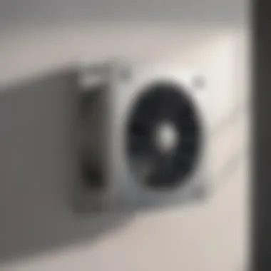 Sleek Chrome Bathroom Exhaust Fan Elegant chrome bathroom exhaust fan showcasing modern design