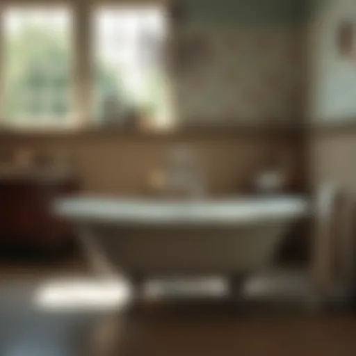 Elegant clawfoot whirlpool bathtub in a vintage bathroom setting