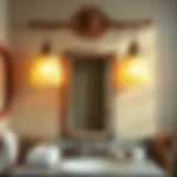 Elegant coastal-themed bathroom lighting fixtures showcasing natural materials.