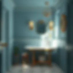 Vibrant bathroom painted with Benjamin Moore Aura