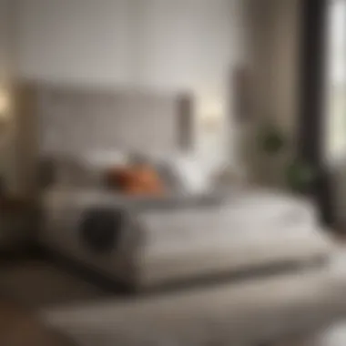 Stylish Bed Set Elegant bed set showcasing a stylish mattress and box spring arrangement