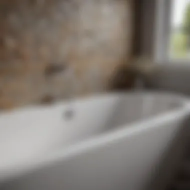 Close-up of high-quality materials used in alcove bathtubs