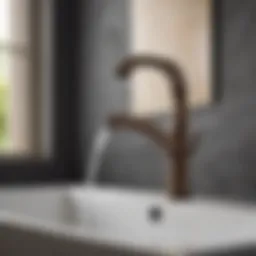 Sleek modern faucet with a minimalist design