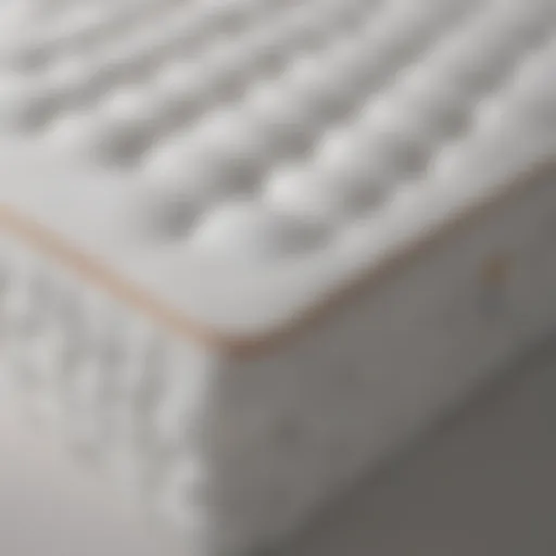 Detailed view of a concave mattress topper showcasing its unique shape