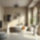 Modern bathroom design in a garage setting