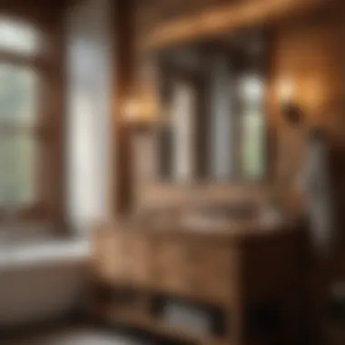 Natural Wood Accents in Craftsman Design Craftsman style bathroom showcasing natural wood accents