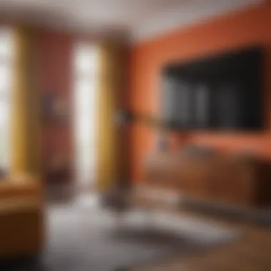 Vibrant color scheme in a two-bedroom apartment