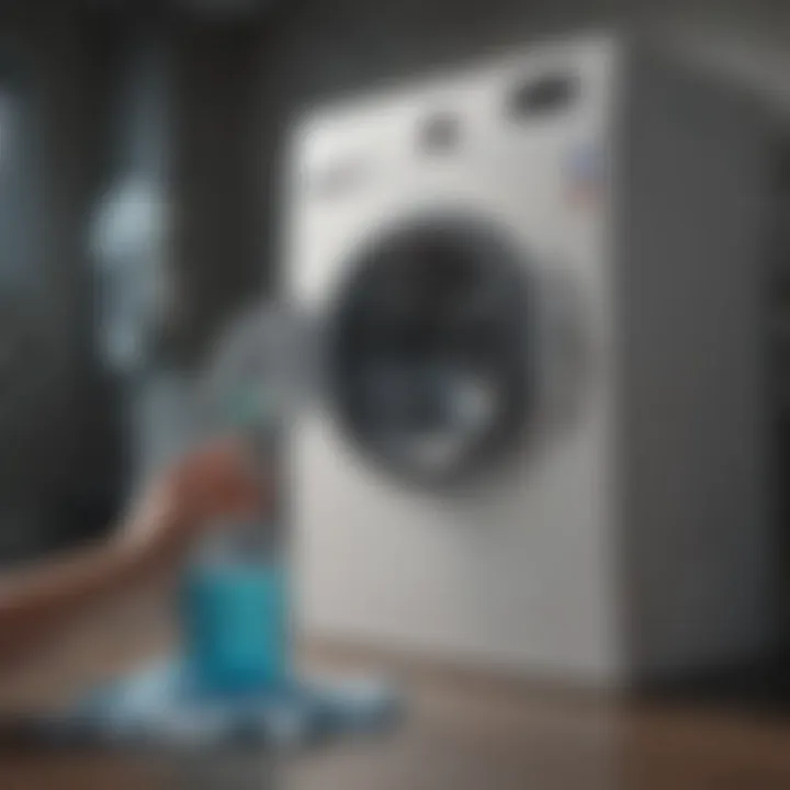 Proper application of laundry detergent for mold removal