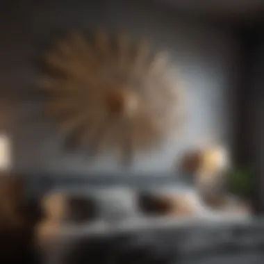 Elegant Fan Design Enhancing Bedroom Decor Elegant fan design complementing bedroom decor