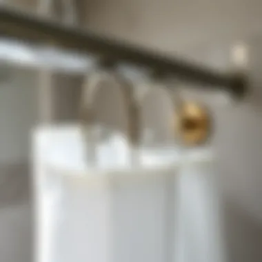 Chic shower curtain rings with a contemporary finish