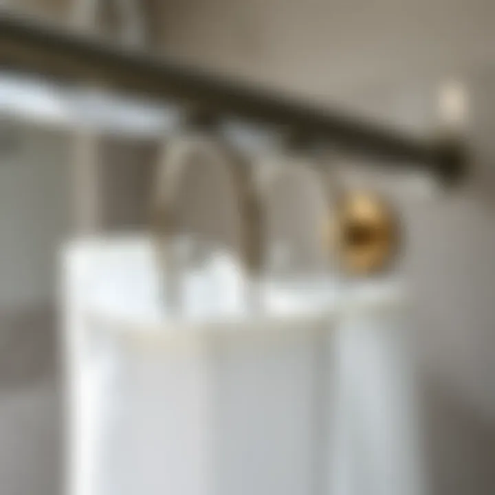 Chic shower curtain rings with a contemporary finish