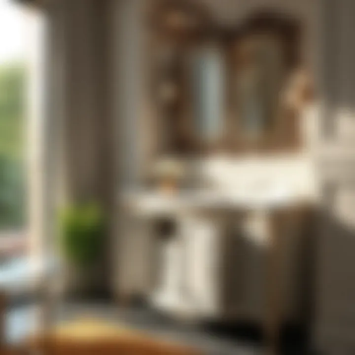 Elegant bathroom vanity with integrated hamper