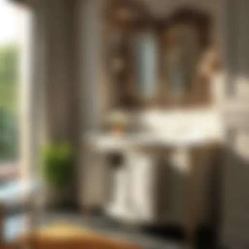 Elegant Bathroom Vanity with Integrated Hamper Elegant bathroom vanity with integrated hamper