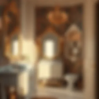 Luxurious materials used in bathroom vanities with hampers