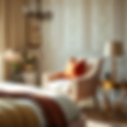 Stylish accent chair in a cozy bedroom setting