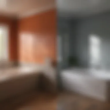 Before and After Mold Removal Before and after comparison of mold removal