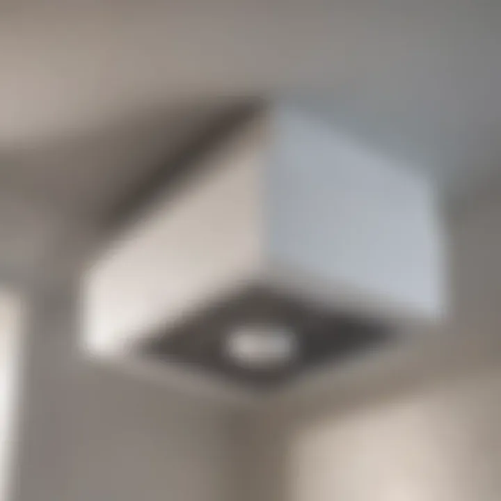 Close-up view of energy-efficient bathroom exhaust fan