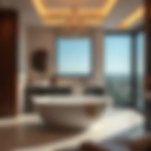 Elegant 27-inch wide bathtub in a modern bathroom setting