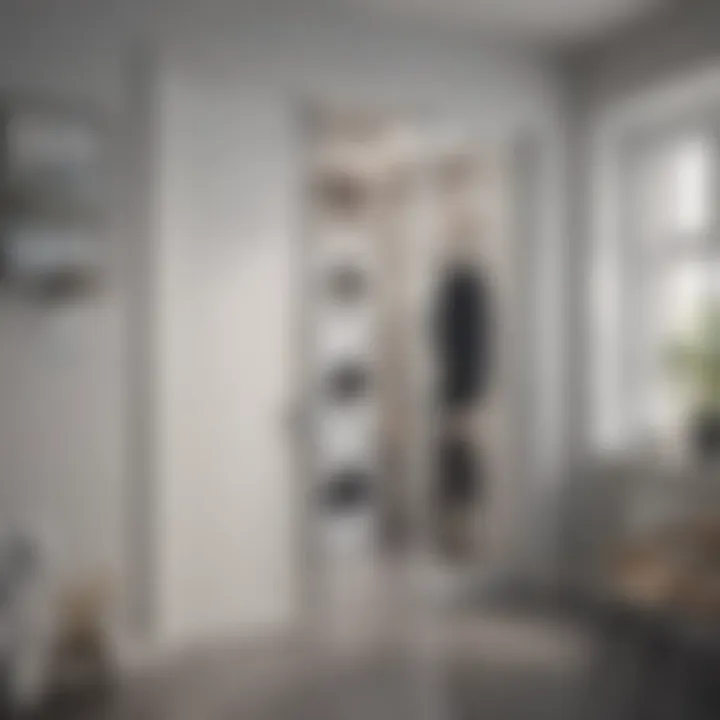 Installation of accordion doors in a compact space