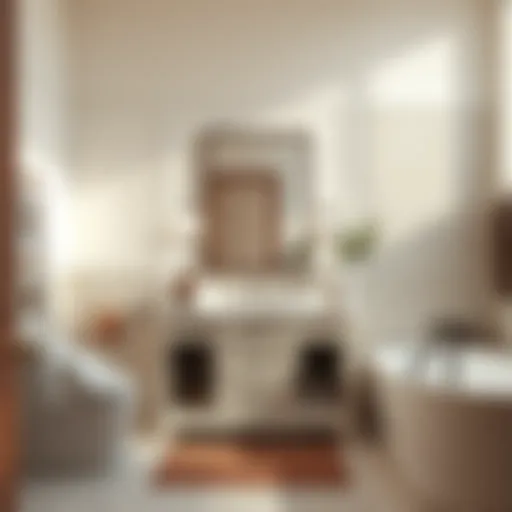 Stylish ADA-compliant Bathroom Vanity Design Elegant ADA-compliant bathroom vanity showcasing stylish accessibility features