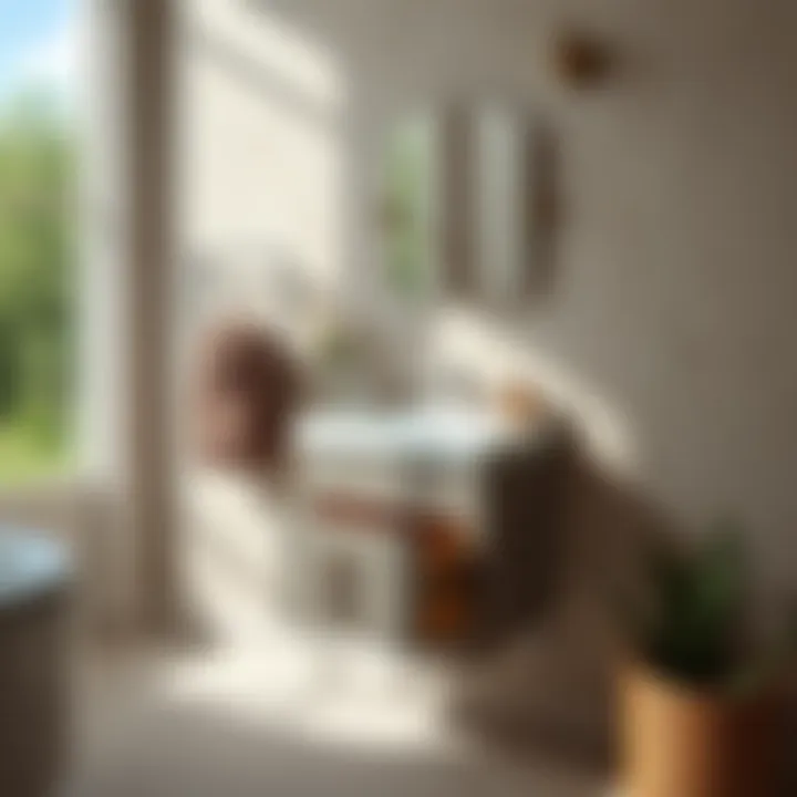 Chic Aesthetic of Sink Cabinet Chic small bathroom sink cabinet with drawers, enhancing the overall aesthetic