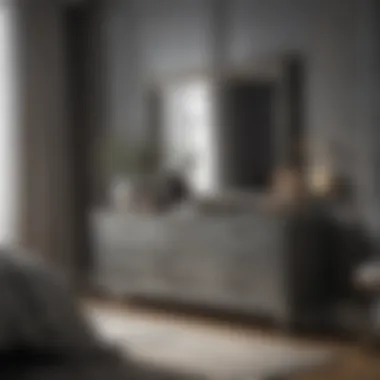 Modern Gray Bedroom Set Elegant gray bedroom set showcasing modern design