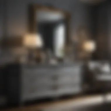 Stylish Gray Furniture Arrangement Stylish gray furniture arrangement with decorative accents