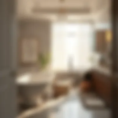 Elegant spa-like bathroom with natural lighting and serene atmosphere