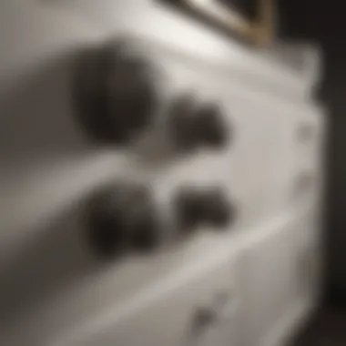 Enhancing Ambiance with Stylish Knobs Stylish bathroom ambiance enhanced by drawer knobs.