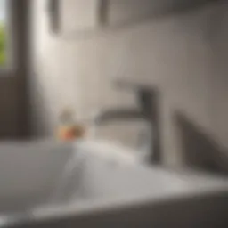 Stylish contemporary bathroom faucet with a sleek design