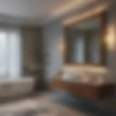 Refined Luxury in Bathroom Design Luxurious bathroom setting with refined fixtures