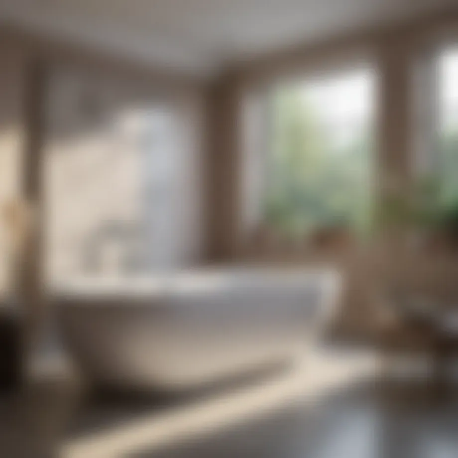 A variety of bathtub sizes displayed in a showroom
