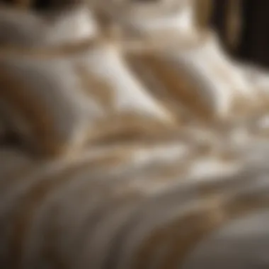 Luxurious Bedding with Gold Embellishments Luxurious bedding with gold embellishments